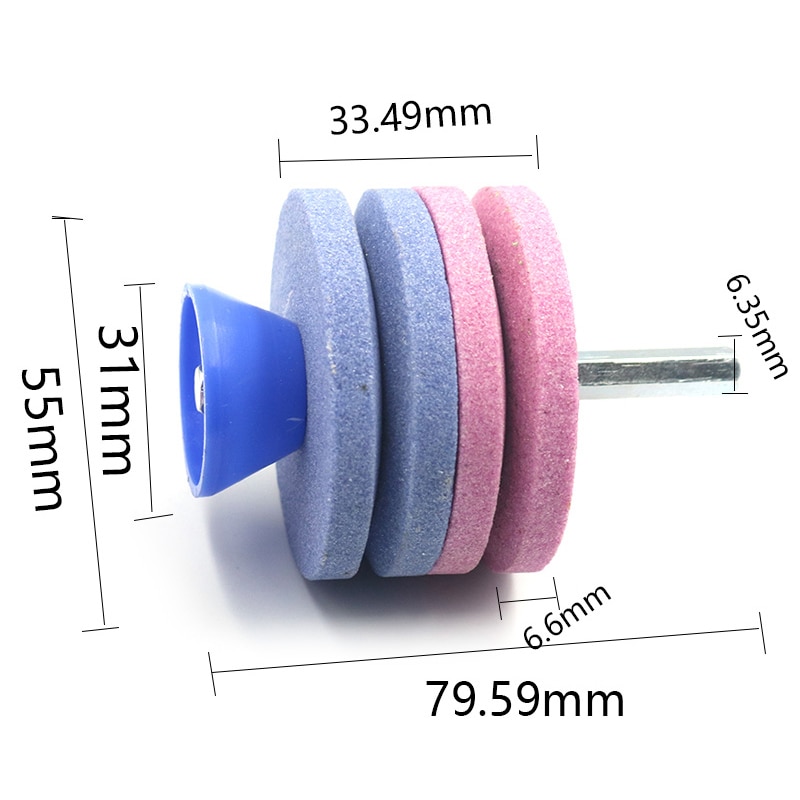 55MM Faster Lawn Mower Sharpener Lawnmower Blade Sharpener Universal Grinding Rotary Drill Universal Grinding Rotary Drill Cuts