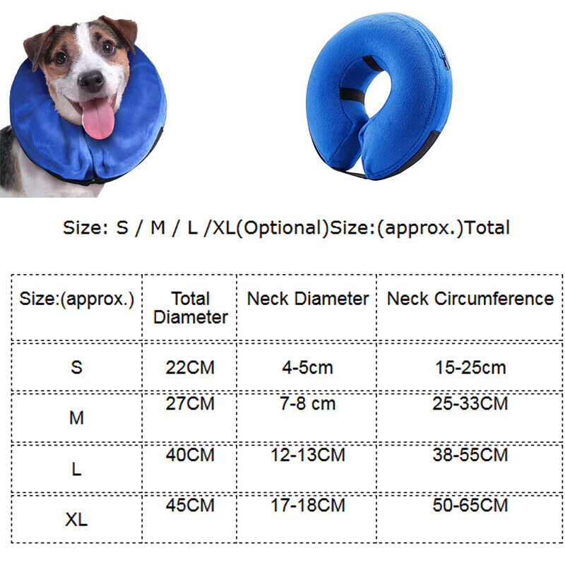 Anti-Lick Supplies For Dogs Cats Pets Cloth Fabric Protective Inflatable Collar Pet Dog Recovery Collar After Surgery Anti-Bite