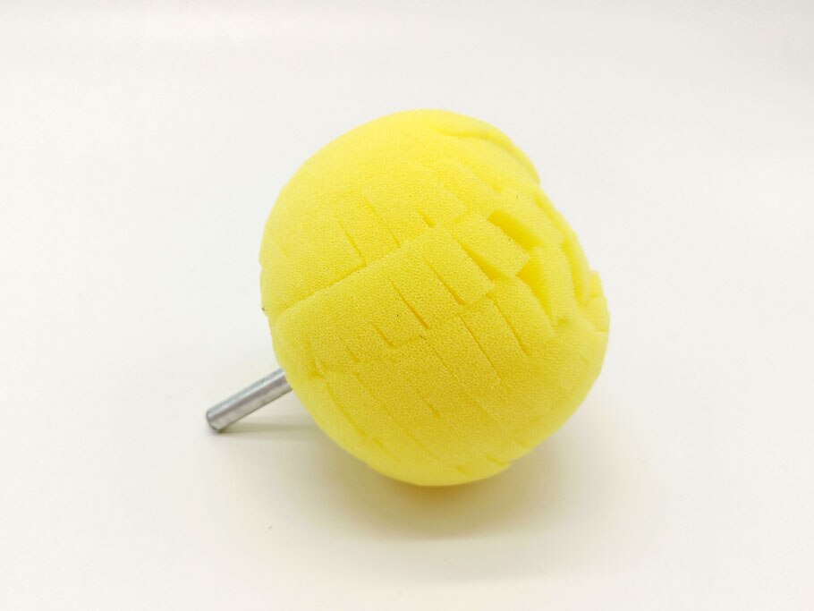Buffing Pads kits Yellow heavy cutting round foam sponge polishing Ball pad for car care backed abrasive disc: Yellow 1PC