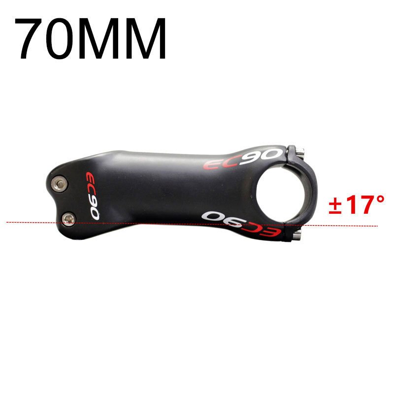 EC90 Bike Stem Full Carbon Fiber 60/70/80/90/100/110/120mm MTB Stem ±6°/17° Bicycle Handlebar Stem for Mountain Road Bike: 17 70MM