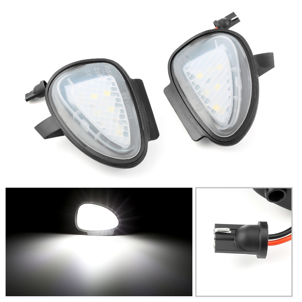 2pcs Direct Fit Wit LED Onder Zijspiegel Instapver Grandado