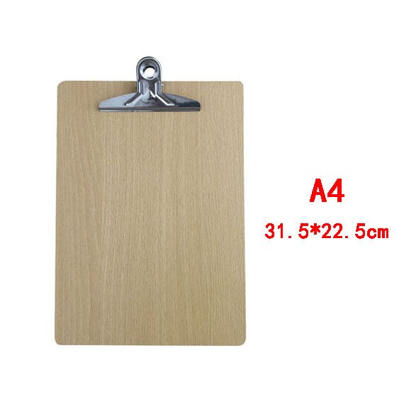 Office supplies thickened wooden hanging A4 board clamp, folder writing board clamp flat clamp: A4