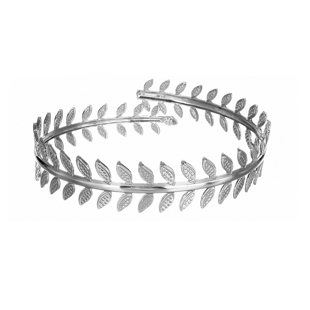 Goud Zilver Griekse Romeinse Laurel Leaf Armband Armband Bovenarm Manchet Armlet Festival Bridal Buikdans Sieraden