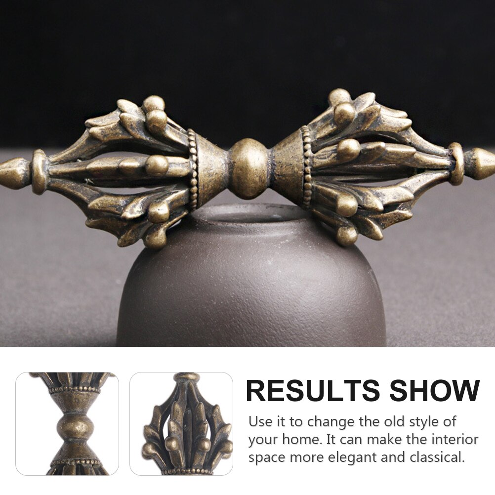 Messing Vajra Stamper Versiering Retro Antieke Vajra Stamper Decor Boeddhisme Stamper Craft Vajra Stamper Ornamenten