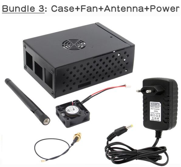 Orange Pi 3 Metal Case with Cooling Fan Set, Protective Case / Shell / Enclosure / Box for Orange Pi 3: Bundle 3