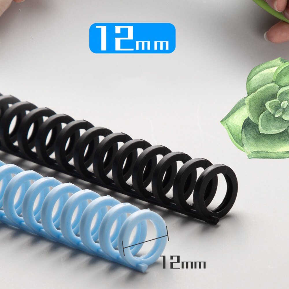 10pcs 30 Holes Loose Leaf Binding Manual Ring Notebook Scrapbooking Album Spring Spiral Rings Binder
