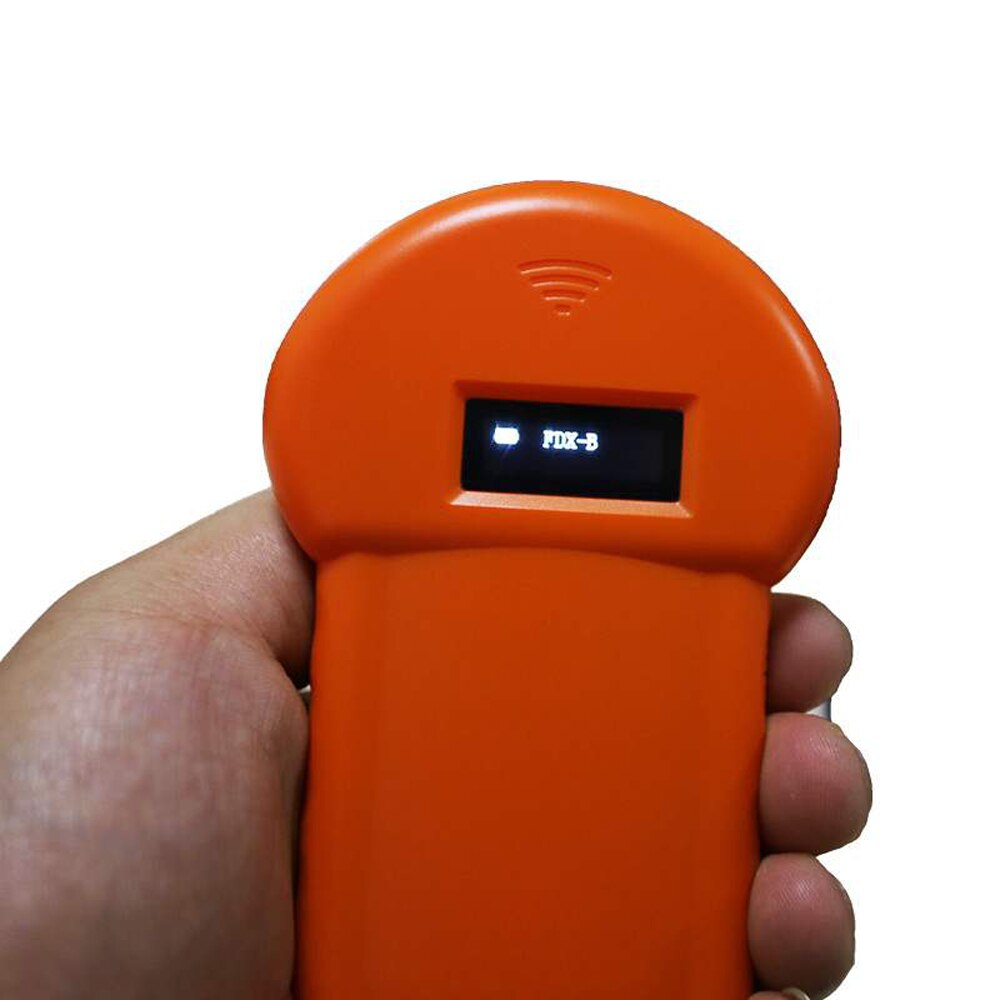 Lector de chips de animales de mano LF 134,2 KHz lector de identificación de mascotas perro gato lector de bolsillo portátil