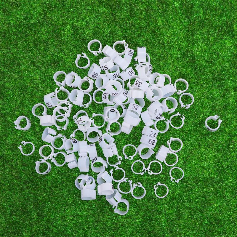 100 st fågel fotringar slitstarka plast giftfria portativa identifieringsringar nummer ringar för husdjur duvor fåglar