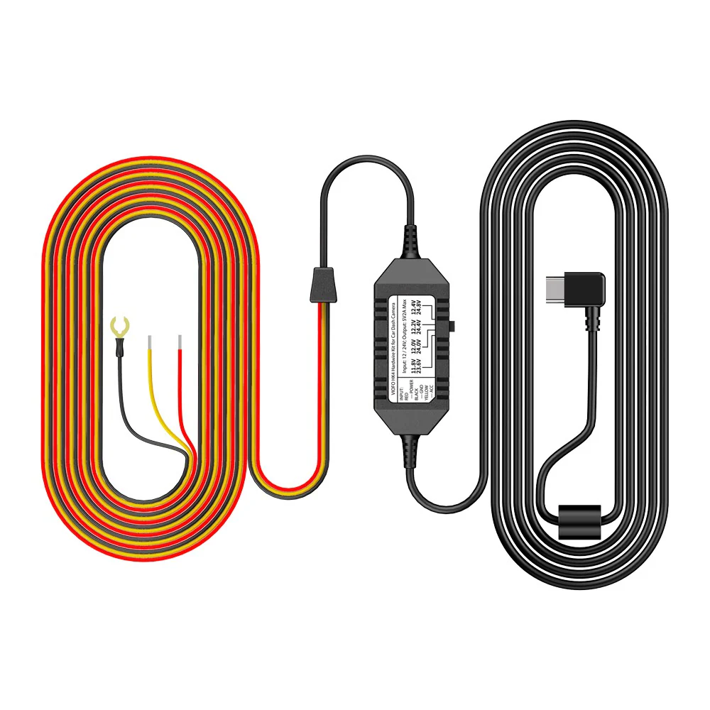 Viofo Original HK4 para A119Mini/ A229/ T130/ WM1 Dash Cam ACC Hardwire Kit Cable 3 cables para modo de estacionamiento: YELLOW