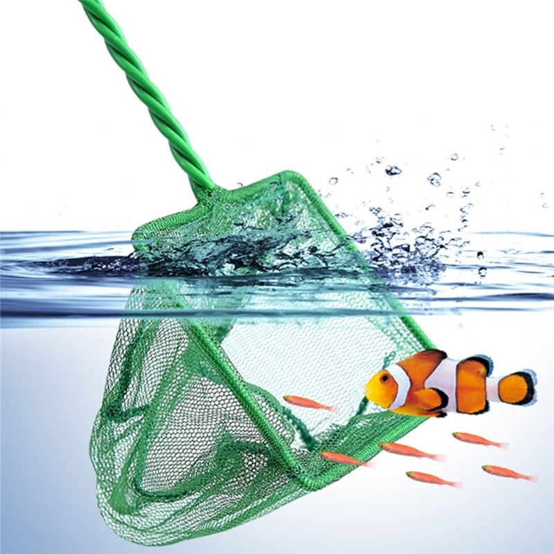 Aquarium Net Fish Tank Net Round Square Fish Fishing Aquarium Copy Net Aquarium Accessories Fishing Net Green