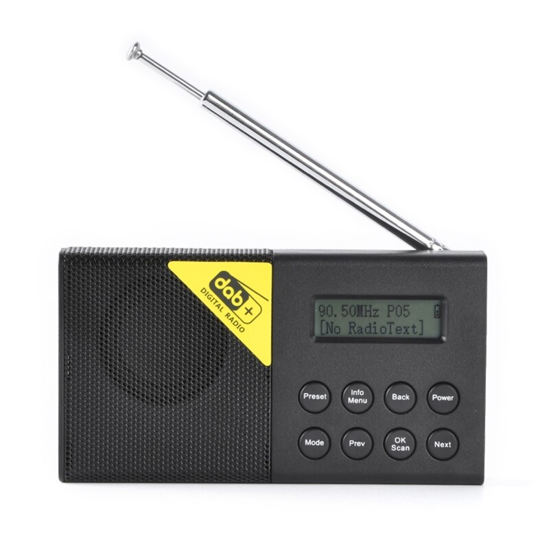 Bærbar bluetooth digital radio dab/dab+ og fm-modtager genopladelig radio: Pc3