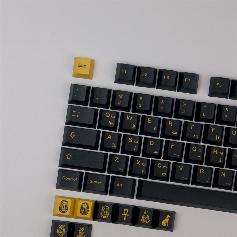 GMK Pharaoh Keycap Cherry Profile PBT 128 Keys DYE-Subbed 1.75U 2U Shift For Mechanical Keyboard