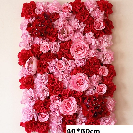 40 x 60cm silke rose blomster væg bryllup dekoration baggrund champagne kunstig blomst blomster væg romantisk bryllup indretning