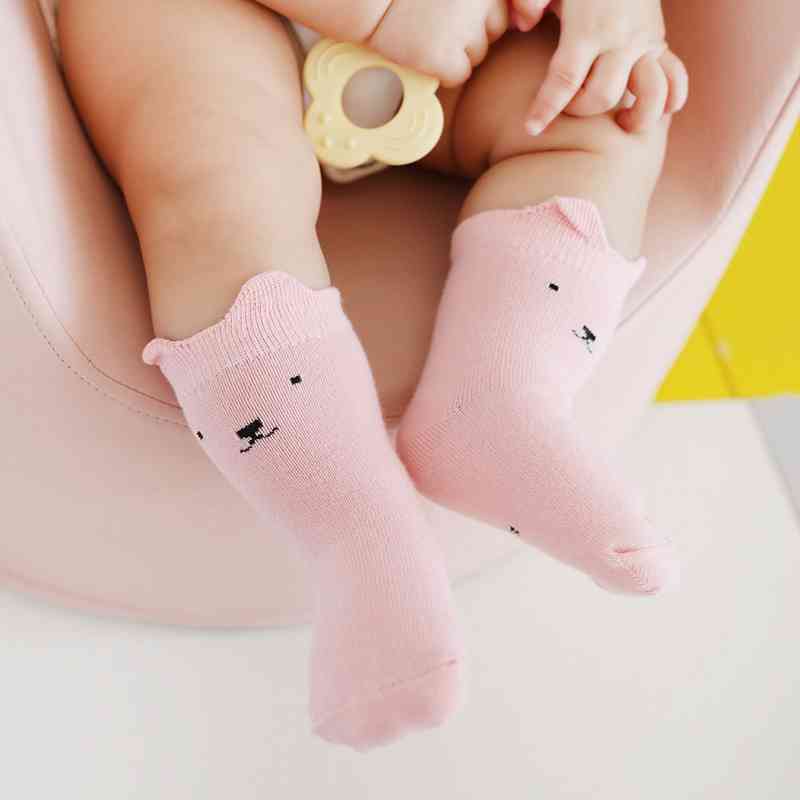 3Pairs/Lot Cartoon Ears Baby Boy Girl Socks Soft Cotton Infant Toddler Floor Socks Autumn Winter Lovely Baby Socks