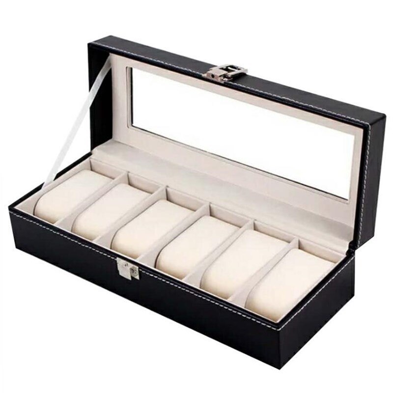 1/2/3/5/6 Grids Watch Box PU Leather Watch Case Holder Organizer Storage Box for Quartz Watches Jewelry Boxes Display Best