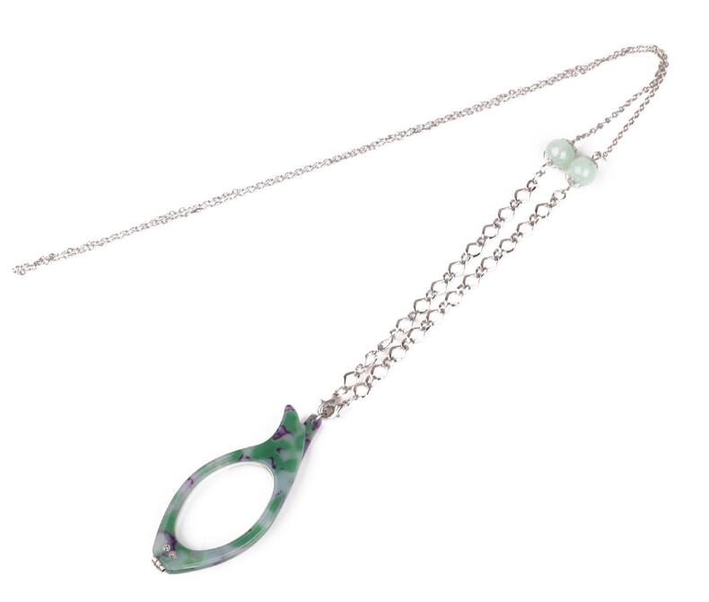 Bedels leesbril hanger ketting schelphard lange ketting kleurrijk frame opvouwbare vergrootglas houder kettingen