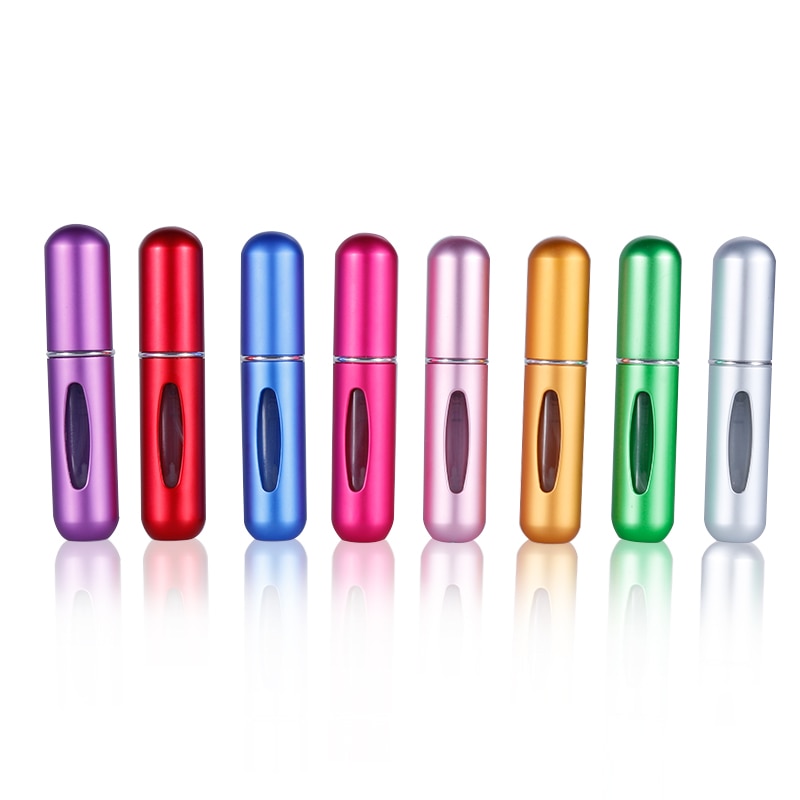 5ml coloré Portable voyage Mini conteneur en aluminium rechargeable parfum vaporisateur bouteille vide bouteilles de stockage cosmétique