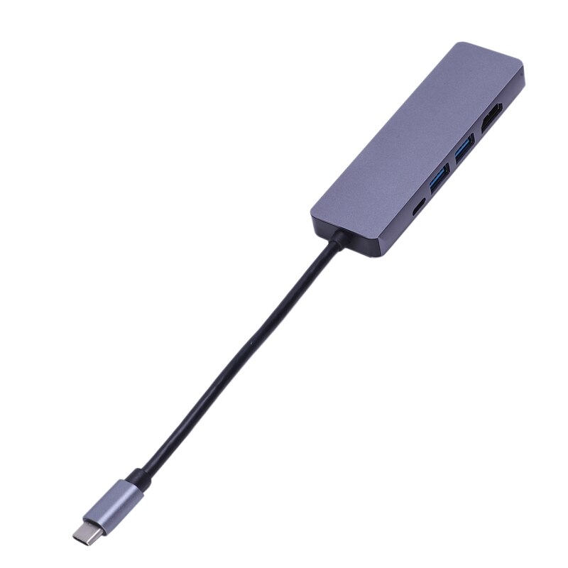 5 in 1 USB Type C Hub Hdmi 4K USB C Hub to Gigabit Ethernet Rj45 Lan Adapter for Pro Thunderbolt 3 USB-C Charger Port