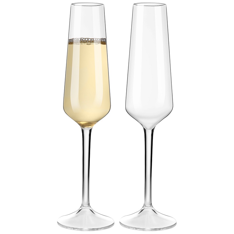 MICHLEY-Juego de copas de champán irrompibles, copa de vino espumoso de plástico Tritan para boda, , Picnic, Barware, 2/4 Uds.: Azul
