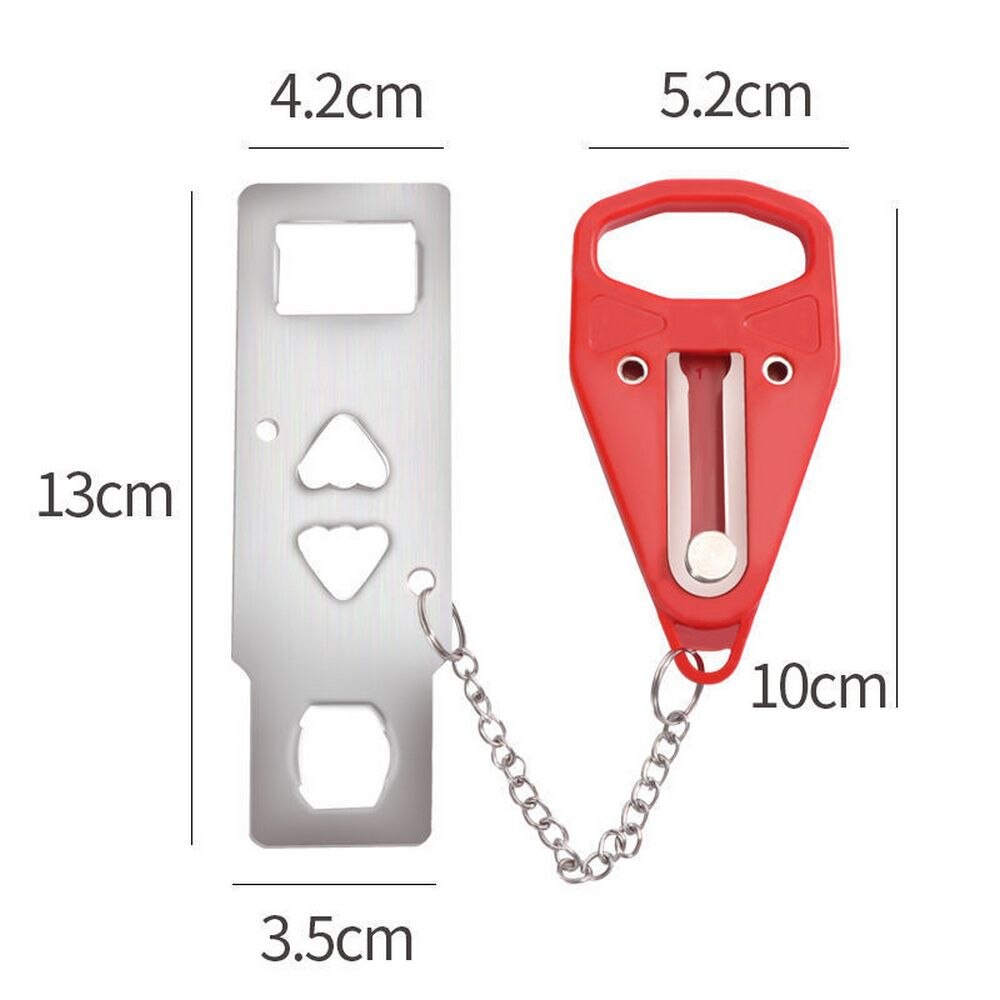 Alloy Door Latch Hardware for Home Hardware Gate Safety Door Bolt Latch Lock Security Lock Door Lock Anti-lock Pin Punch-free: red