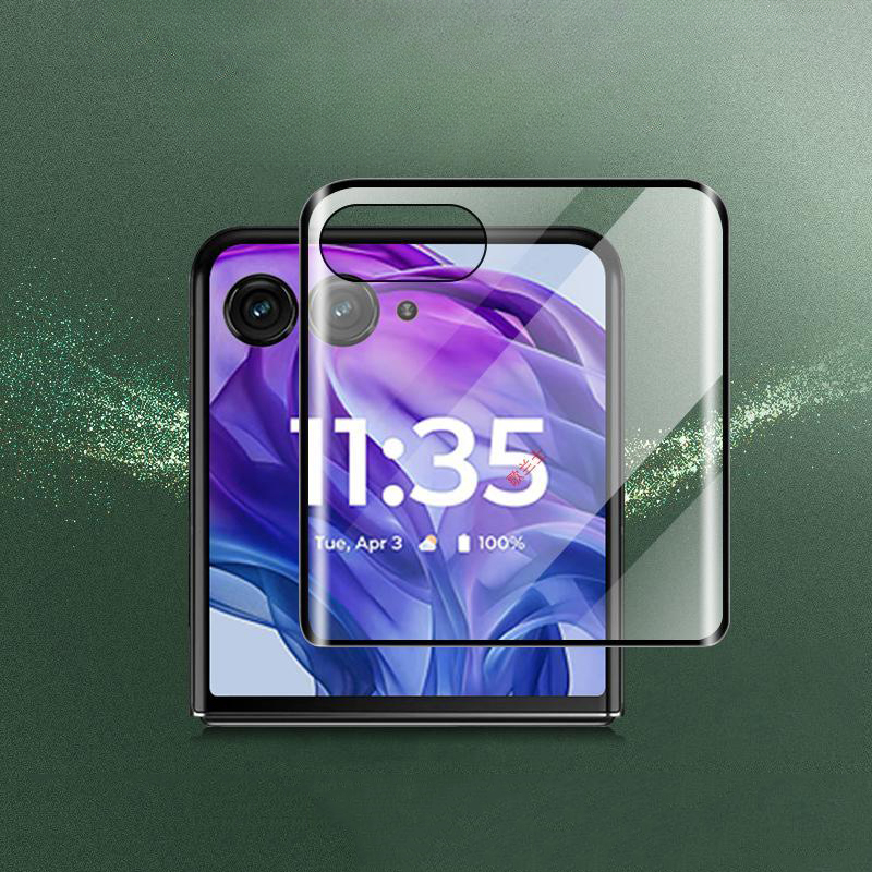 Für Motorola Moto Razr 50 Ultra 50s Razr+ 2024 Razr50 3D gebogene Displayschutzfolie aus gehärtetem Glas, klare Vollabdeckung, Schutzfolie