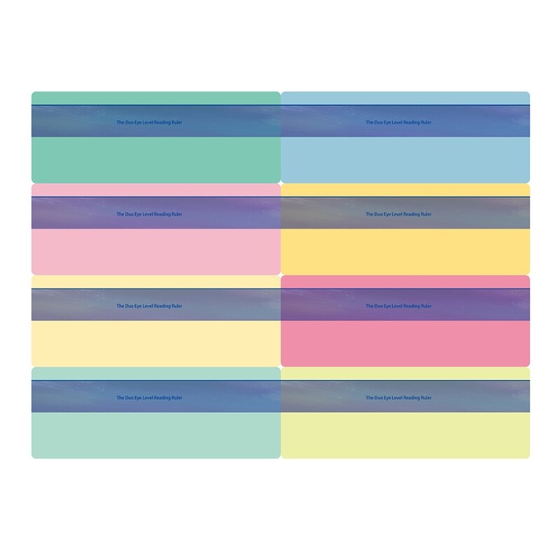 8 sztuk przezroczysty kolor czytanie przewodnik paski szkolne wyróżnij kolorowe nakładki zakładka dla osób dysleksji: gwiaździsty niebo