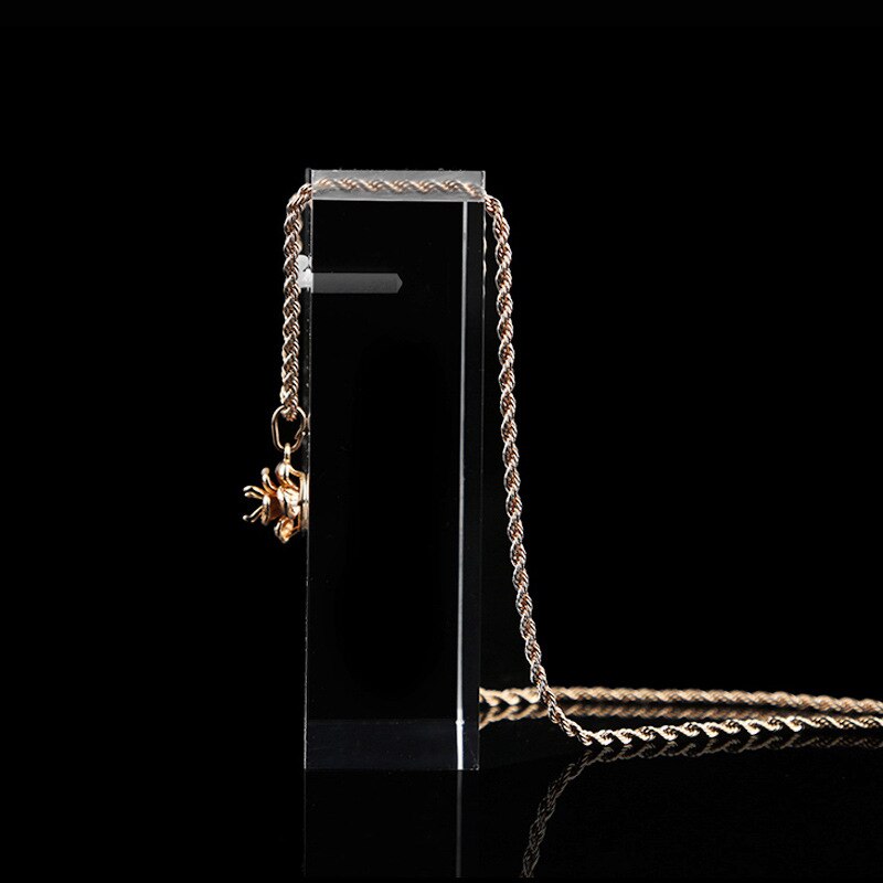 Naszyjnik ekspozytor robić wisiorków stojak przezroczysty masywny akryl łańcuszek biżuteria prezentujący uchwyt na półkę wisiorek zdjęcie rekwizytu półka