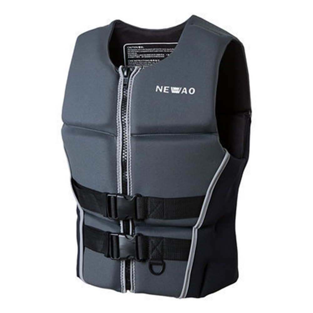 Chaleco de supervivencia Universal para exteriores, flotabilidad de neopreno, salvavidas para adultos, lancha motora a la deriva: grey / XXL(90-100KG)