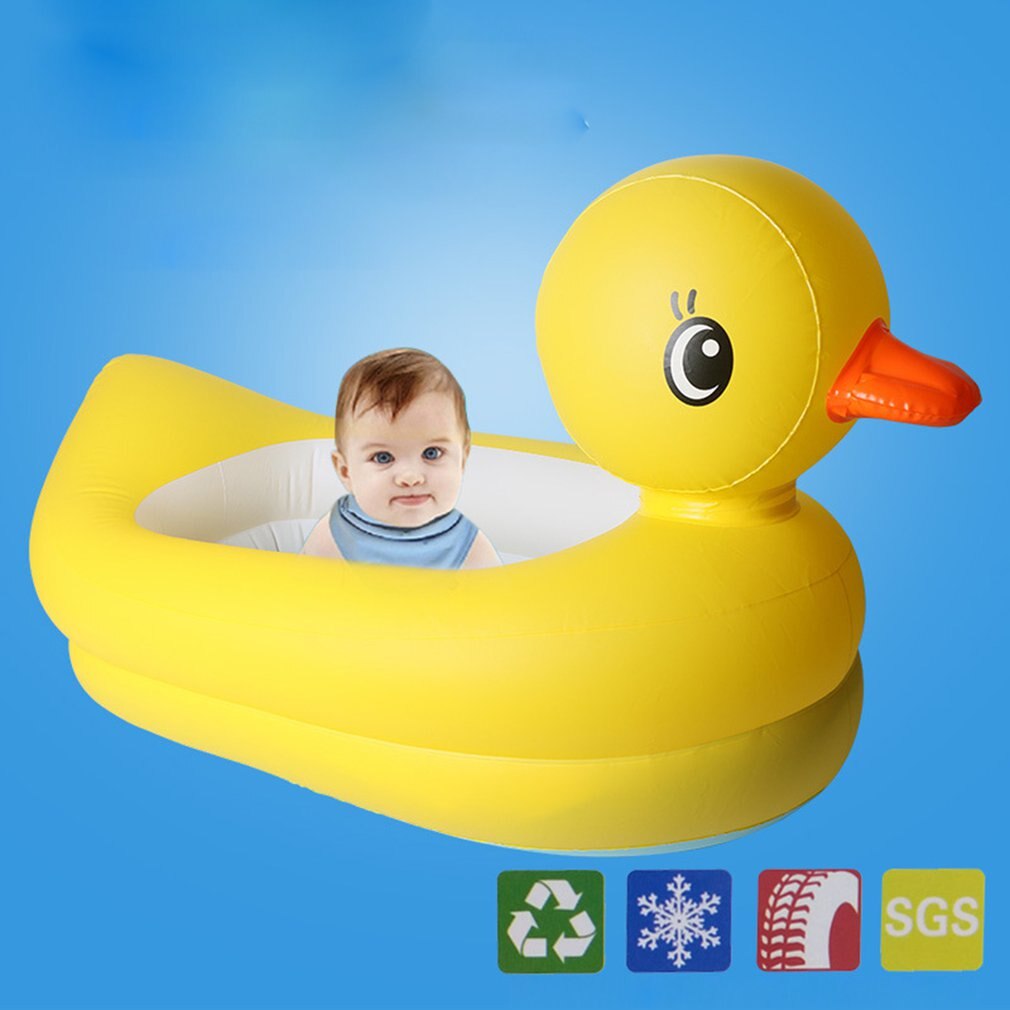 Little Yellow Duck Thickened Baby Bathtub Inflatable Pool Whale Bath Tub Infant Bathtub
