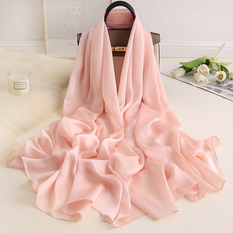 Châle en Polyester pour Femme noir | Écharpe Hijab solide, belle écharpe d'été en soie, châles et enveloppes longs de plage en mousseline