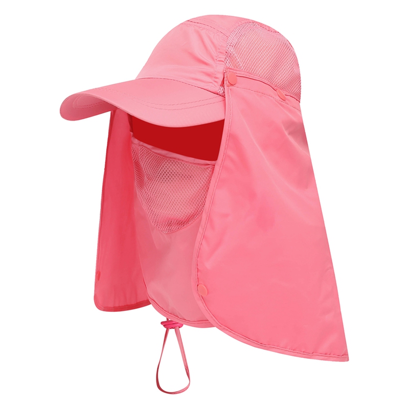 Sun Hat Sun Caps Flap Hats Summer Men Women Sun Visor Cap Folding Removable Neck Face Mask Head: XR
