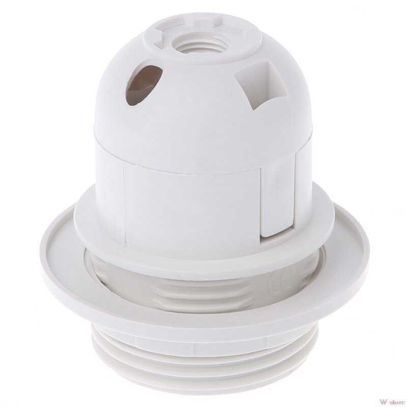E27 Lamp Bulb Holder Edison Screw Cap Socket White/Black Pendant Ceiling Light: White