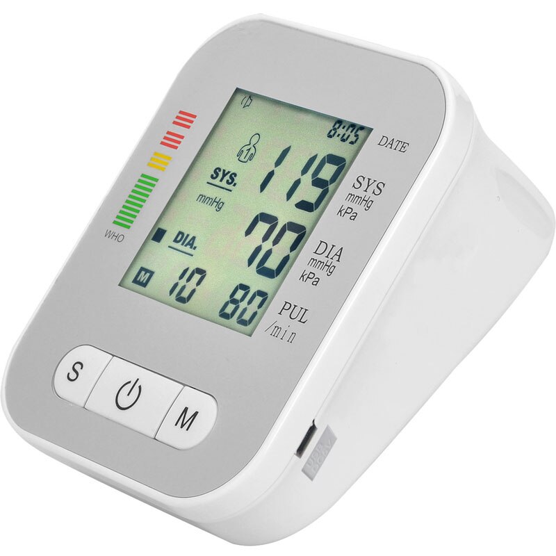 Gezondheid Amy Bloeddrukmeter Monitor Full-Automatische Puls Machine Hartslag Test Bovenarm Meten Bloeddrukmeter Tonometer