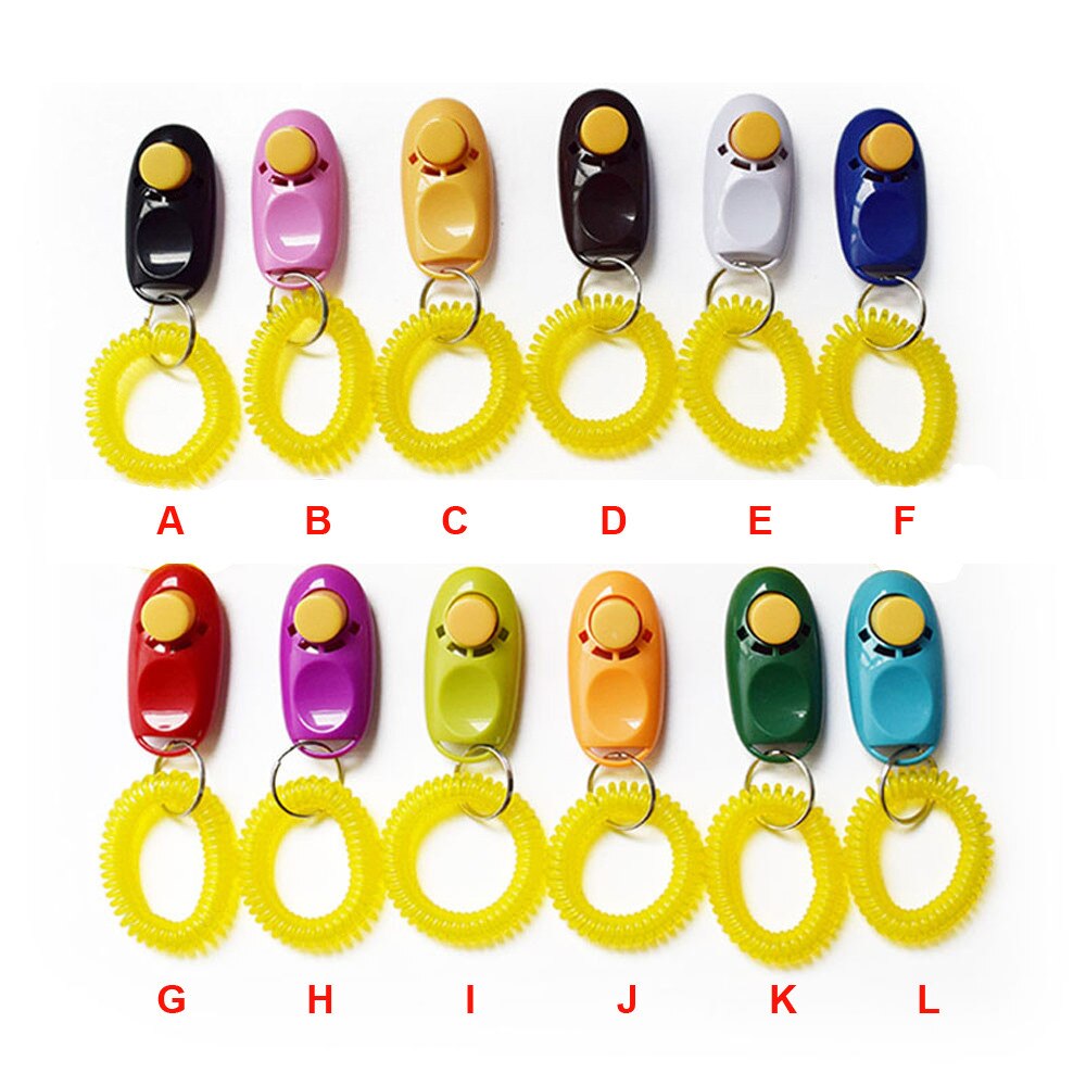Draagbare Hond Knop Clicker Geluid Trainer Huisdier Training Tool Wrist Band Accessoire Puppy Pet Dog Training Clickers