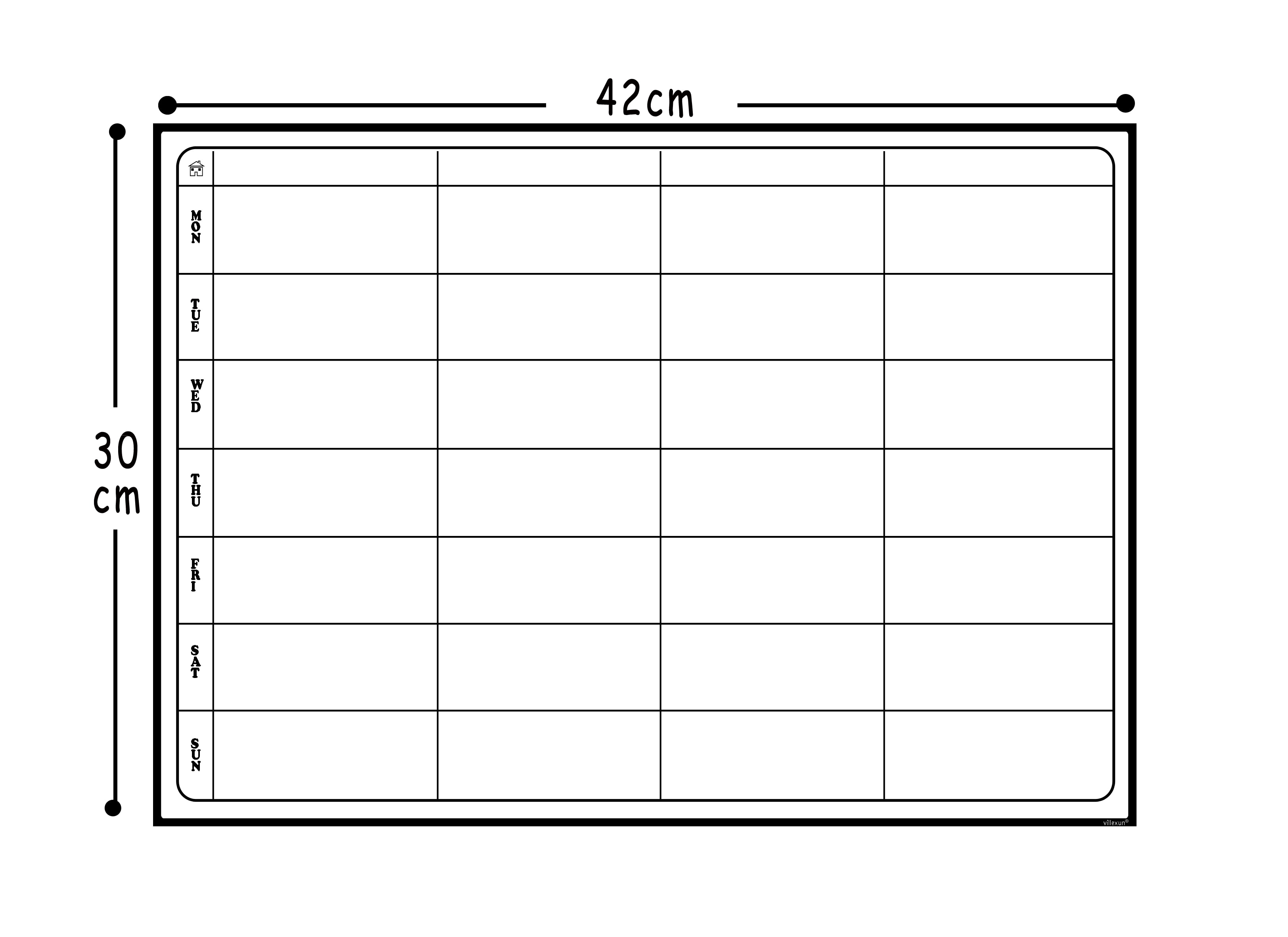A3 Dry Erase Weekly Planner Board Multiple Magnetic Whiteboard Daily Weekly Dry Erase Magnetic Fridge Stickers Magnetic Board