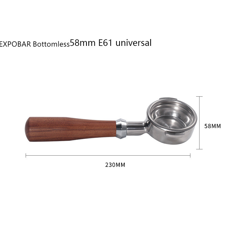 EXPOBAR – Machine à café E61, en bois massif, poignée sans fond, 58MM, universelle, en acajou: E61-Classic