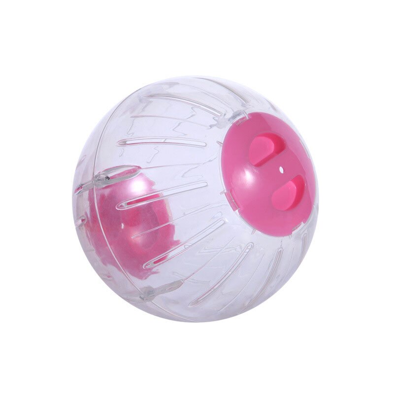 1pc Big Size Mouse Rat Hamster Toys Transparent Plastic Small Pet Toy Running Jogging Playing Ball For Dia 18.5cm: pink