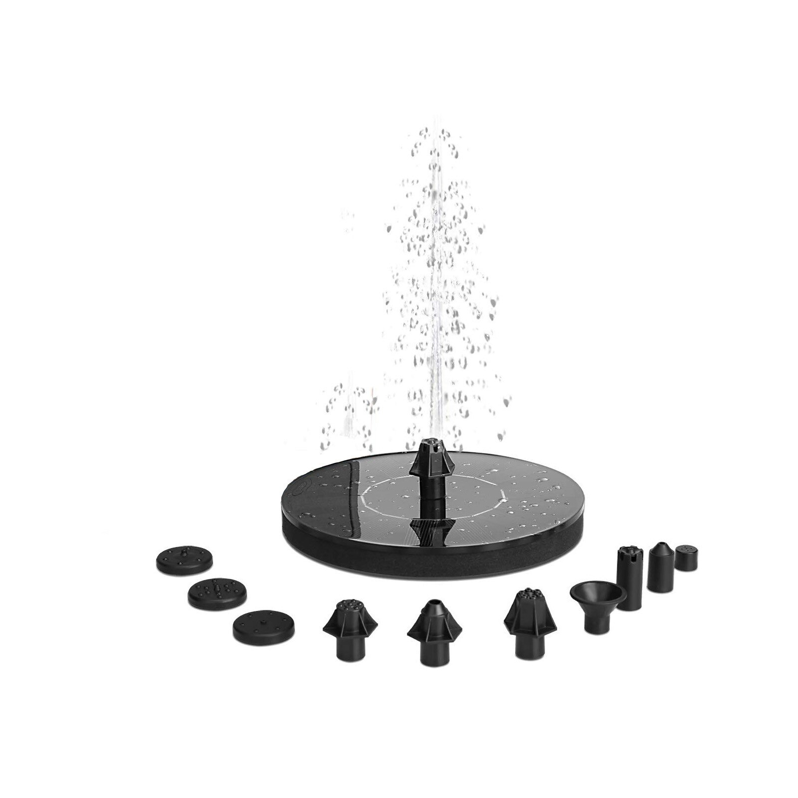 1W Garden Solar Water Fountain Pool Pond Waterfall Fountain Outdoor Decora Panel Bird Bath Floating Water Fountain Pump-Fountain: Default Title