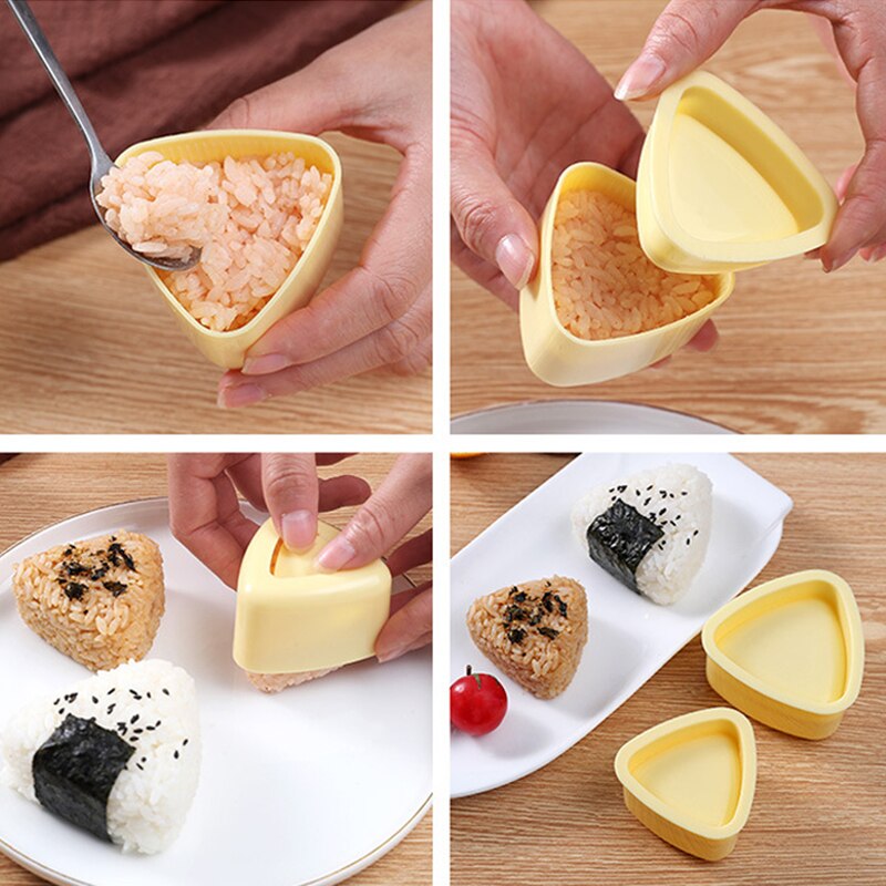 Molde Triangular para hacer Sushi, bola de arroz japonesa, prensa Triangular para comida, DIY, máquina para hacer Sushi, accesorios de cocina