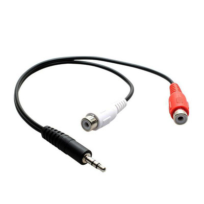 Prise audio stéréo femelle vers 2 RCA mâles, câble adaptateur 3.5 Y, universel, 3.5mm, pour téléphone sauna