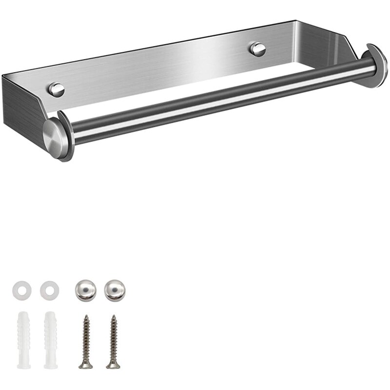 Kitchen Roll Holder Wall Mounting Stainless Steel Kitchen Roll Holder Without Drilling Paper Roll Holder Roll Holder