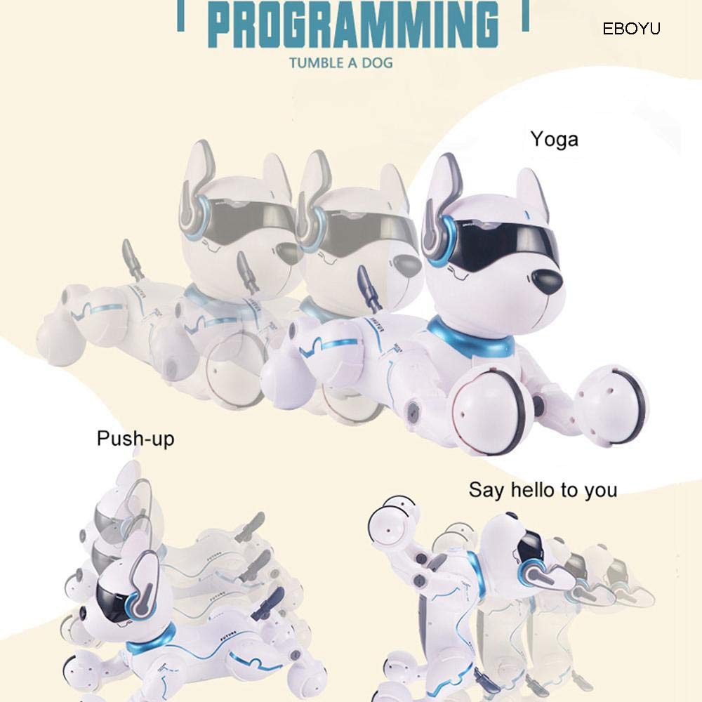 JXD A001 Smart Talking RC Robot Dog Walk &amp; Dance Interactive Pet Puppy Robot Dog Remote Voice Control Intelligent Toy for Kids