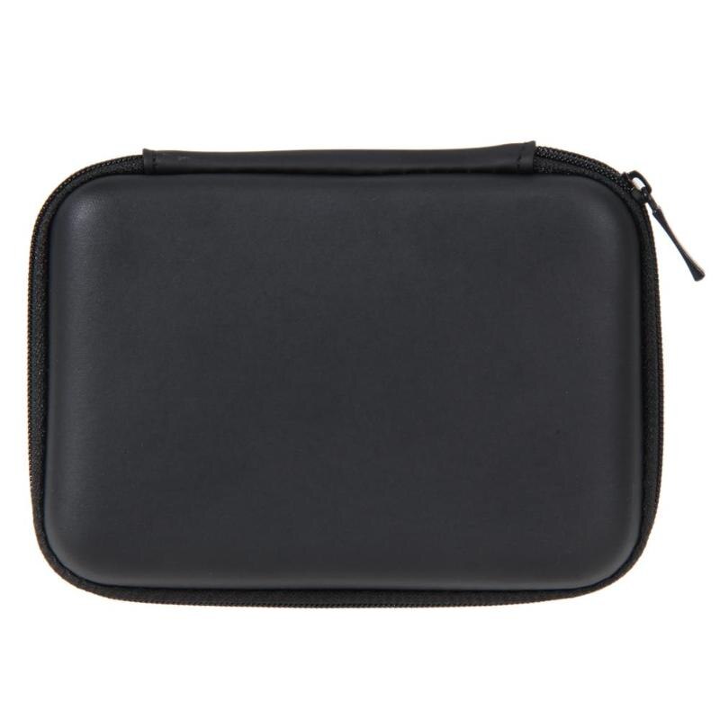 2.5 "Hdd Tas Externe Usb Harde Schijf Schijf Carry Mini Usb Kabel Case Cover Pouch Oortelefoon Tas Voor Pc laptop Harde Schijf Case: Black