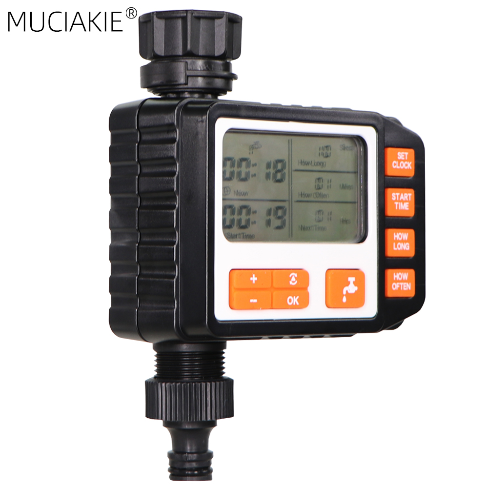 Temporizador de riego por goteo para jardín, controlador Digital programable automático, válvula solenoide, sistema de aspersores para invernadero doméstico