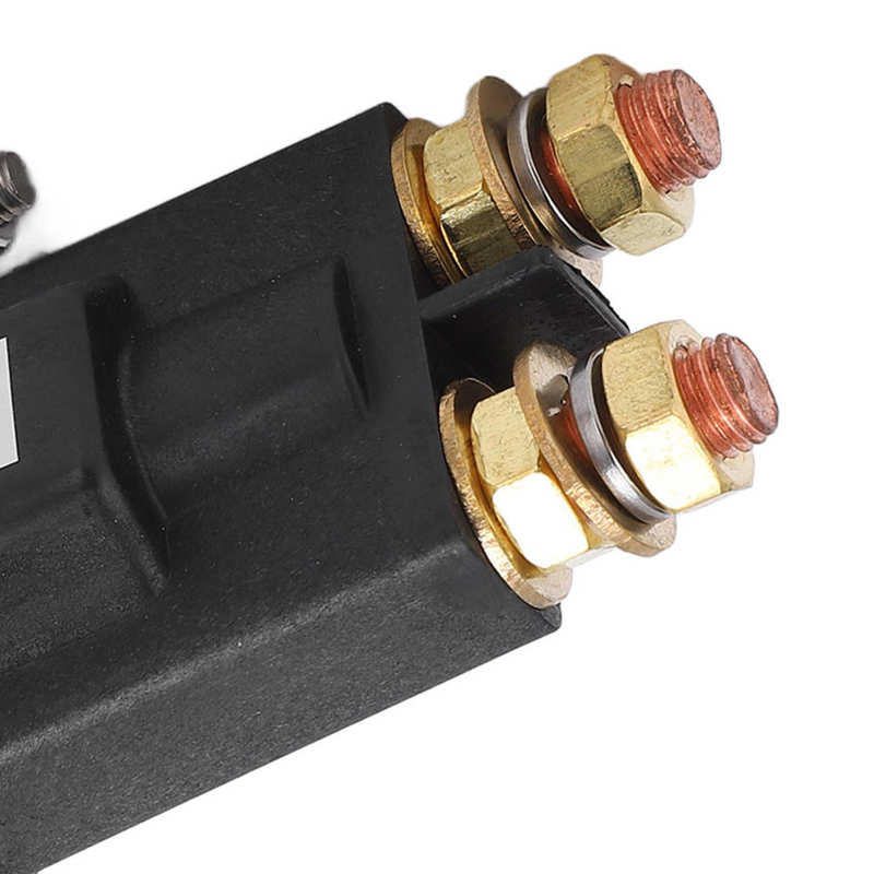 Car Starter Relay Black Phenolic Plastic Auto Start Contactor Red Copper Post for Multi Battery System Forklift Engineering