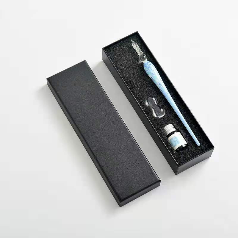 Quicksand Gradient Colour Glass Dip Pen 16 Style Student Stationery School Supplies Writing Printing Fountain Pen School: 5