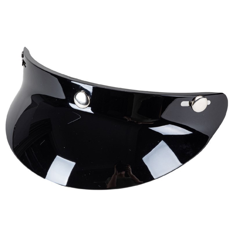 Lente de visera de burbuja para casco de motocicleta, 3-Snap, 3/4, Retro, cara abierta, D7YA: Verde militar