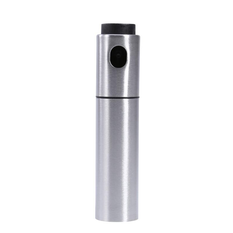 Stainless Steel Oil Sprayer Olive Cooking Oil Spraying Bottle Vinegar Sprayer kitchen accessories kitchen gadgets Tools(Silver)