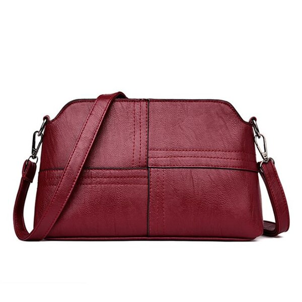 Yogodlns Casual PU Leather Women Crossbody Bag Shoulder Messenger Bags For Female Mother Small Phone Purse Bags Hiqh: Wine Red