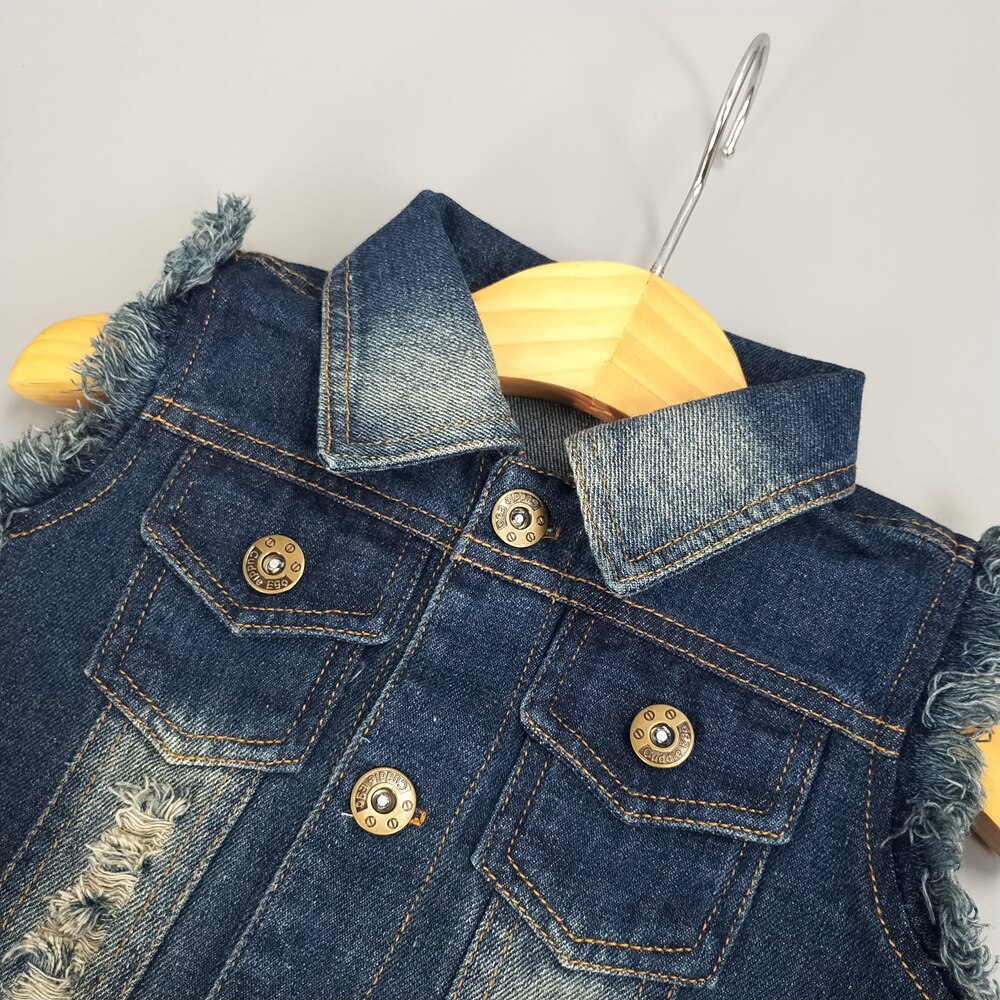 Chumhey 0-4T Baby Jeans Vesten Lente Herfst Auto Gedrukt Jongens Meisjes Vest Babe Denim Bovenkleding Kinderen Kleding kids Kleding